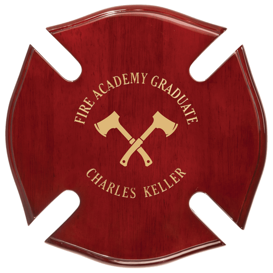 12" x 12" Rosewood Piano Finish Maltese Cross Plaque