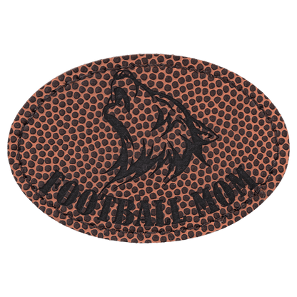 Football 3" x 2" Laserable Leatherette Oval Patch with Kota Pro Adhesive