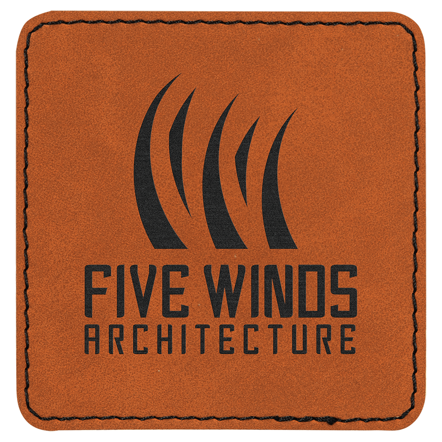 Rawhide 3" x 3" Laserable Leatherette Square Patch with Kota Pro Adhesive