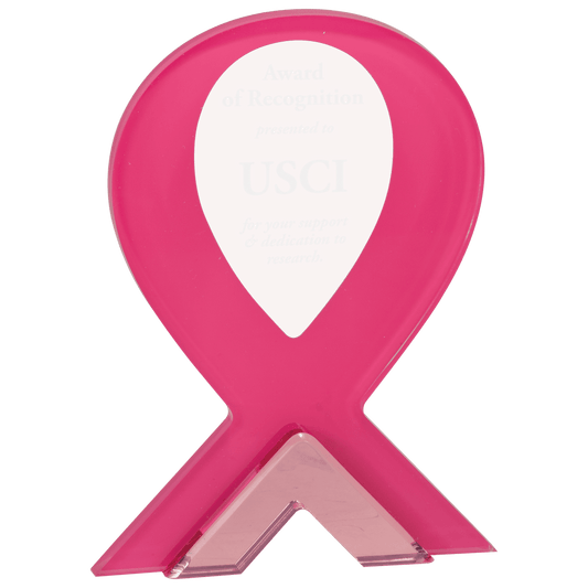 8" Pink Ribbon Standup Acrylic