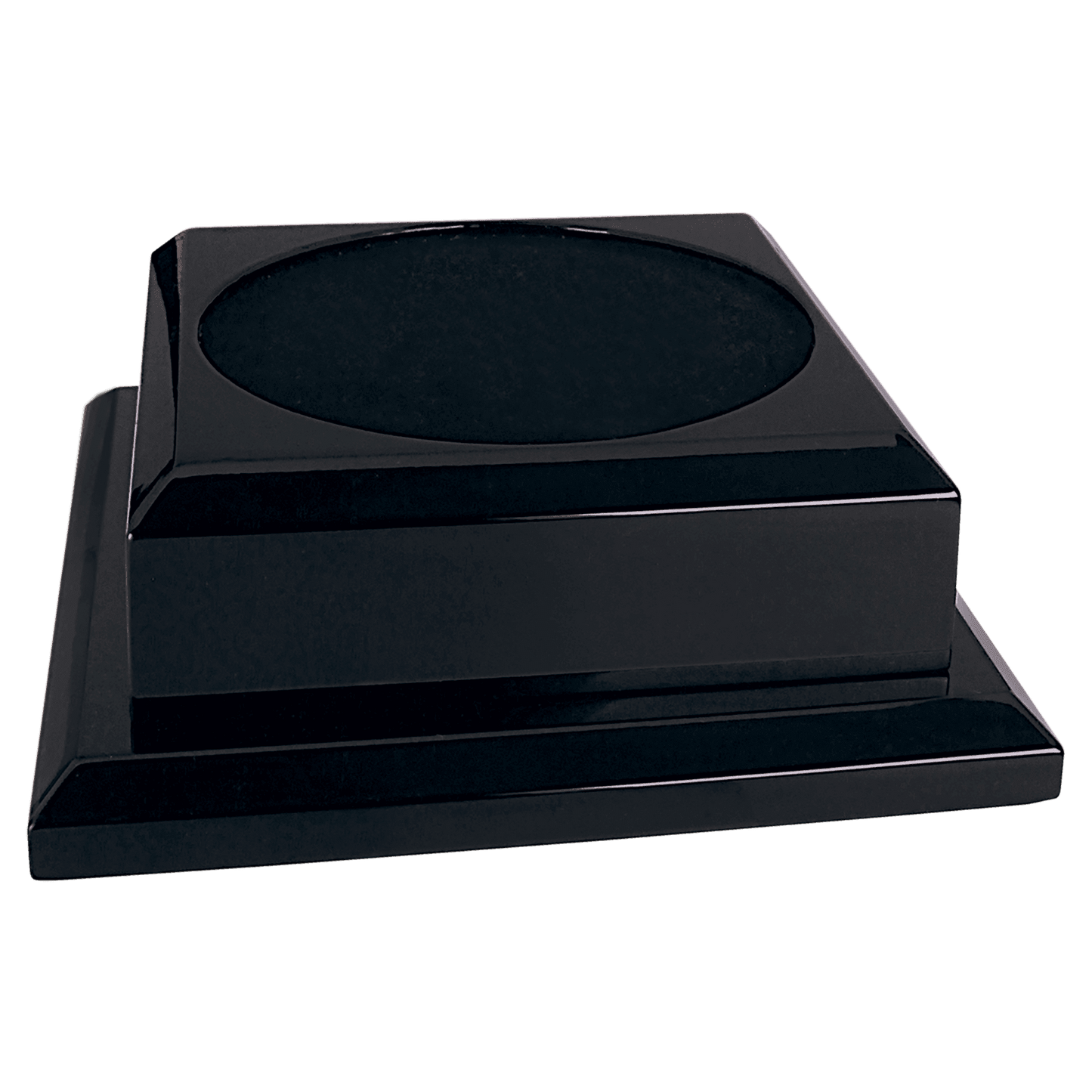 7" x 7" Black Royal Piano Finish Pedestal Base