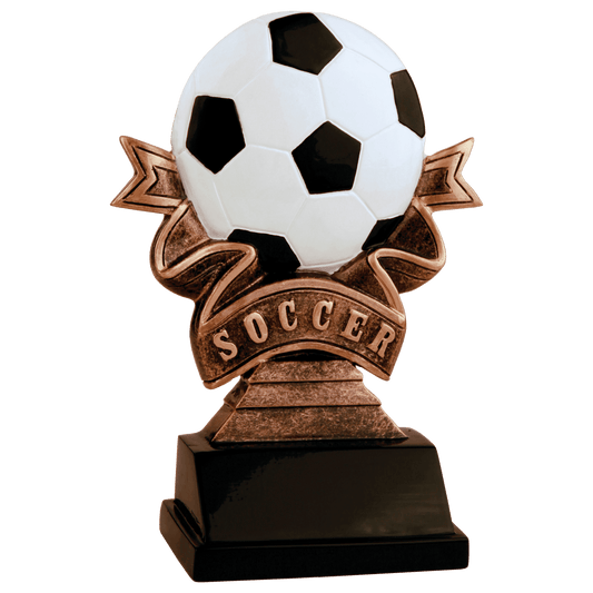 5 1/2" Soccer Ribbon Resin