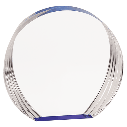 Blue 5 3/8" x 5" Round Acrylic