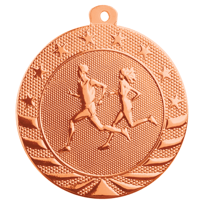 Bright Bronze 2" Cross Country Starbrite Medal