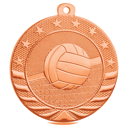 Bright Bronze 2" Volleyball Starbrite Medal