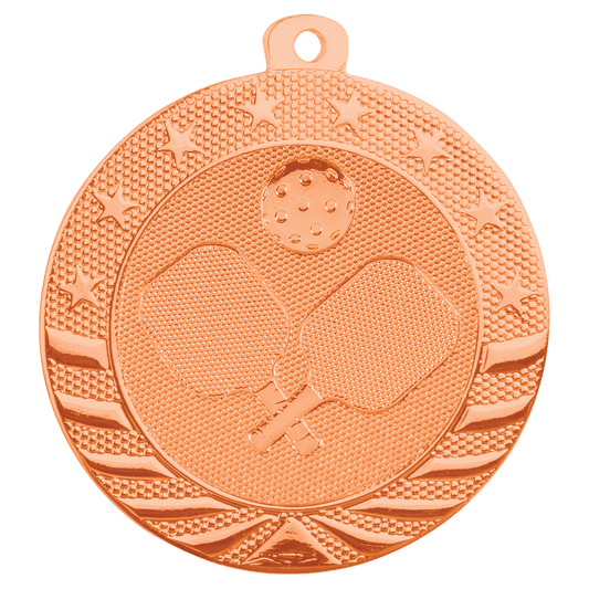 Bright Bronze 2" Pickleball Starbrite Medal