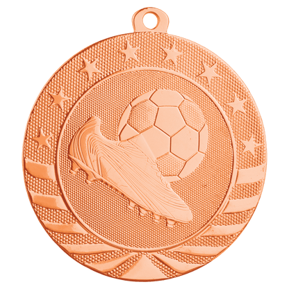 Bright Bronze 2 3/4" Soccer Starbrite Medal