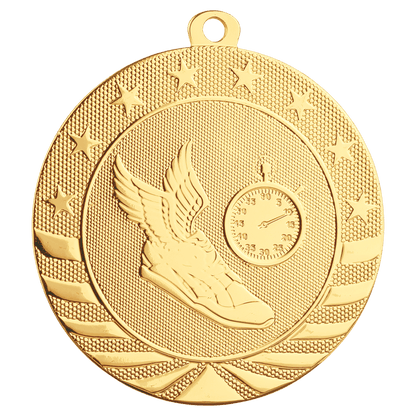 Bright Gold 2 3/4" Track Starbrite Medal