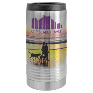 Full Color Polar Camel Slim Beverage Holder-Stainless Steel