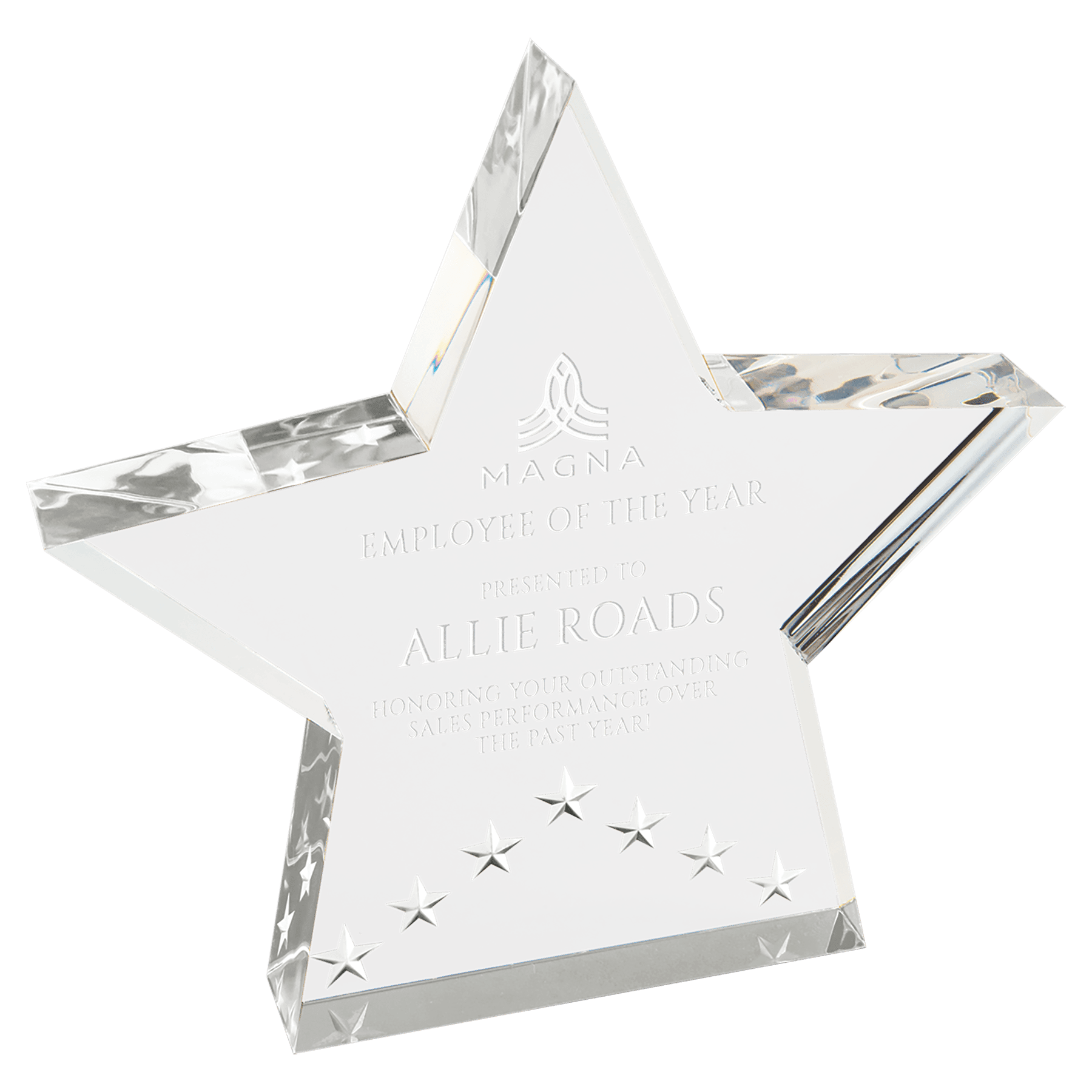 Silver 6" Star Performer Acrylic