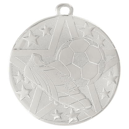 Silver 2" Superstar Soccer Medal