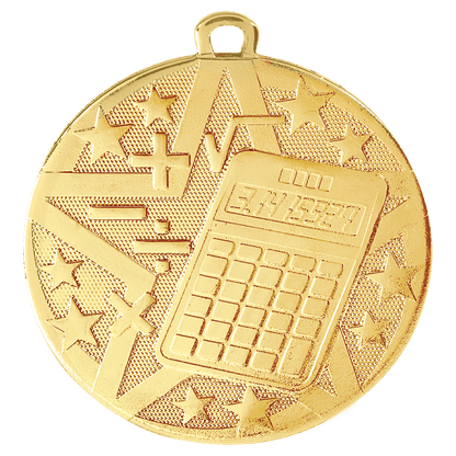 Gold 2" Superstar Math Medal