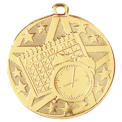 Gold 2" Superstar Perfect Attendance Medal
