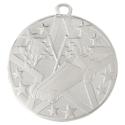 Silver 2" Superstar Pinewood Derby Medal