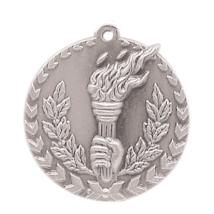 Antique Silver 1 3/4" Torch Millennium Medal