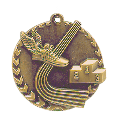 Antique Gold 1 3/4" Track Millennium Medal