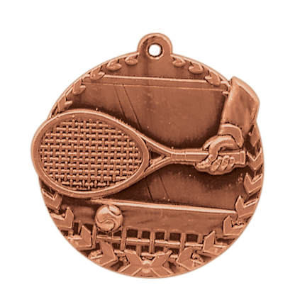 Antique Bronze 1 3/4" Tennis Millennium Medal