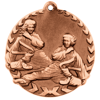Antique Bronze 1 3/4" Martial Arts Millennium Medal
