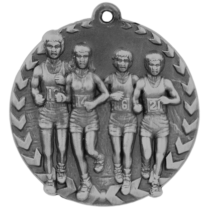 Antique Silver 1 3/4" Cross Country Millennium Medal