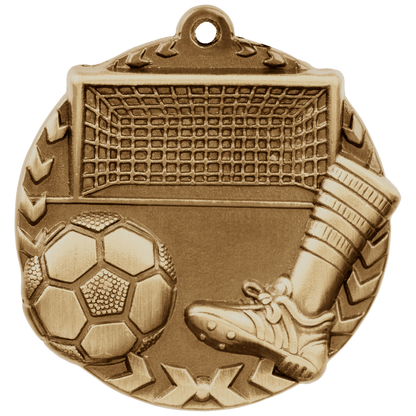 Antique Gold 1 3/4" Soccer Millennium Medal