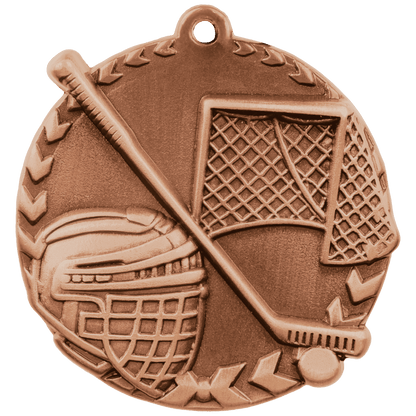 Antique Bronze 1 3/4" Hockey Millennium Medal
