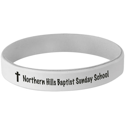 White/Black 3 3/4" Laserable Bracelet