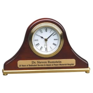 Rosewood Mantel Desk Clock