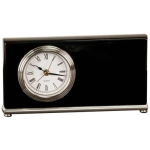 Black Horizontal Desk Clock