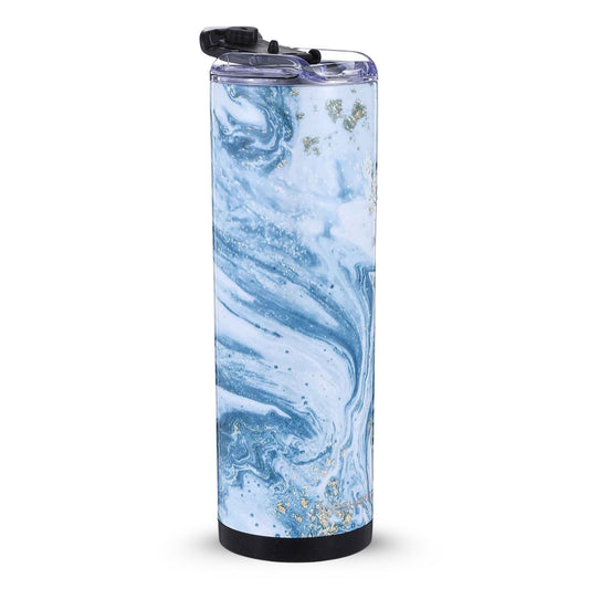 20oz Skinny Tumbler - Blue Marble