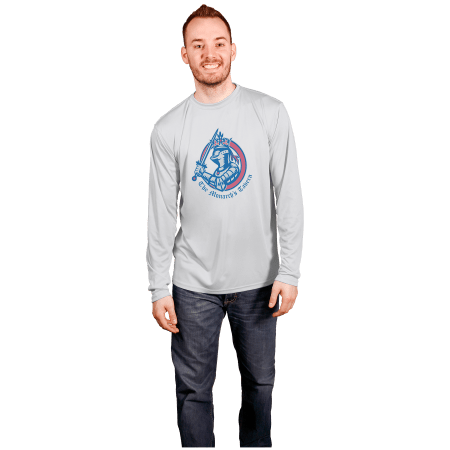 Men's Solar Performance Long Sleeve Shirt-Athletic Gray