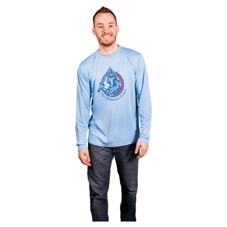 Men's Solar Performance Long Sleeve Shirt-Cobalt Blue
