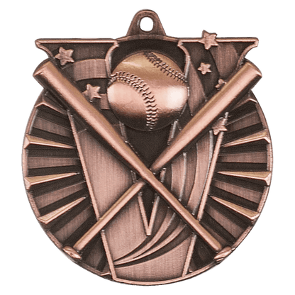 Antique Bronze 2" Baseball/Softball Victory Medal