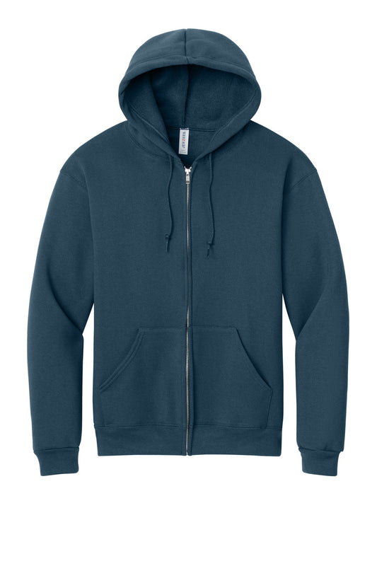 Jerzees Z12M Rugged Unisex Full-Zip Hooded Sweatshirt - Custom Decorated