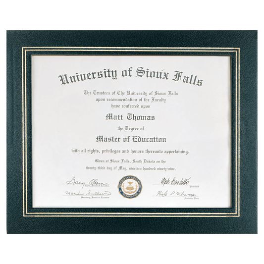 Black 13 1/4" x 10 3/4" Certificate Holder