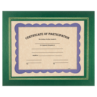 Green 13 1/4" x 10 3/4" Certificate Holder