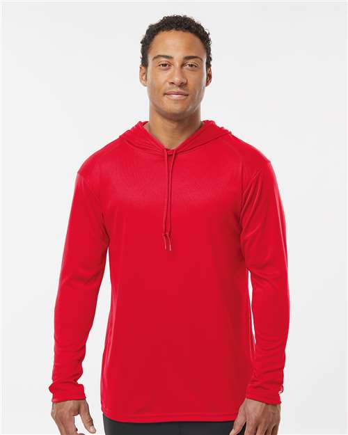 Badger 4105 B-Core Hooded Long Sleeve T-Shirt