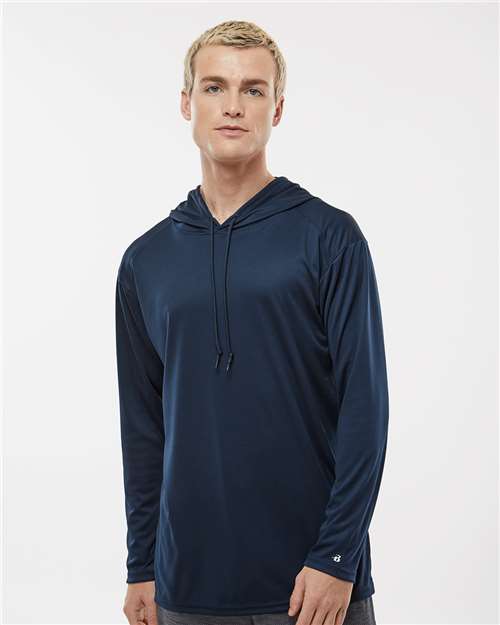 Badger 4105 B-Core Hooded Long Sleeve T-Shirt