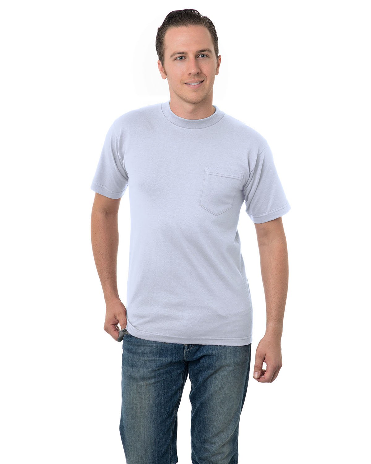 Bayside BA3015 Adult 6.1 oz., Cotton Pocket T-Shirt - Custom Decorated