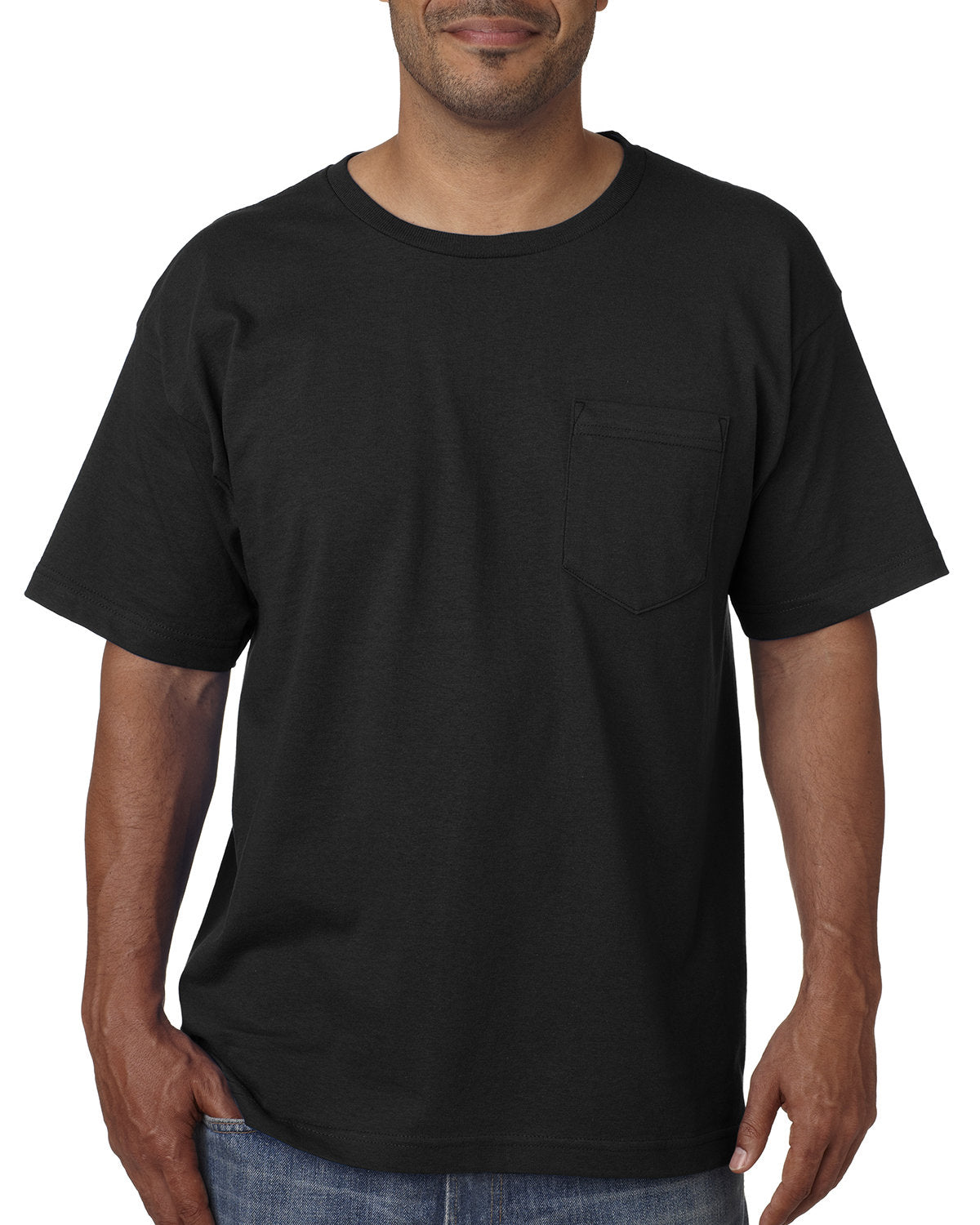 Bayside BA5070 Adult Short-Sleeve T-Shirt with Pocket - Custom Decorated