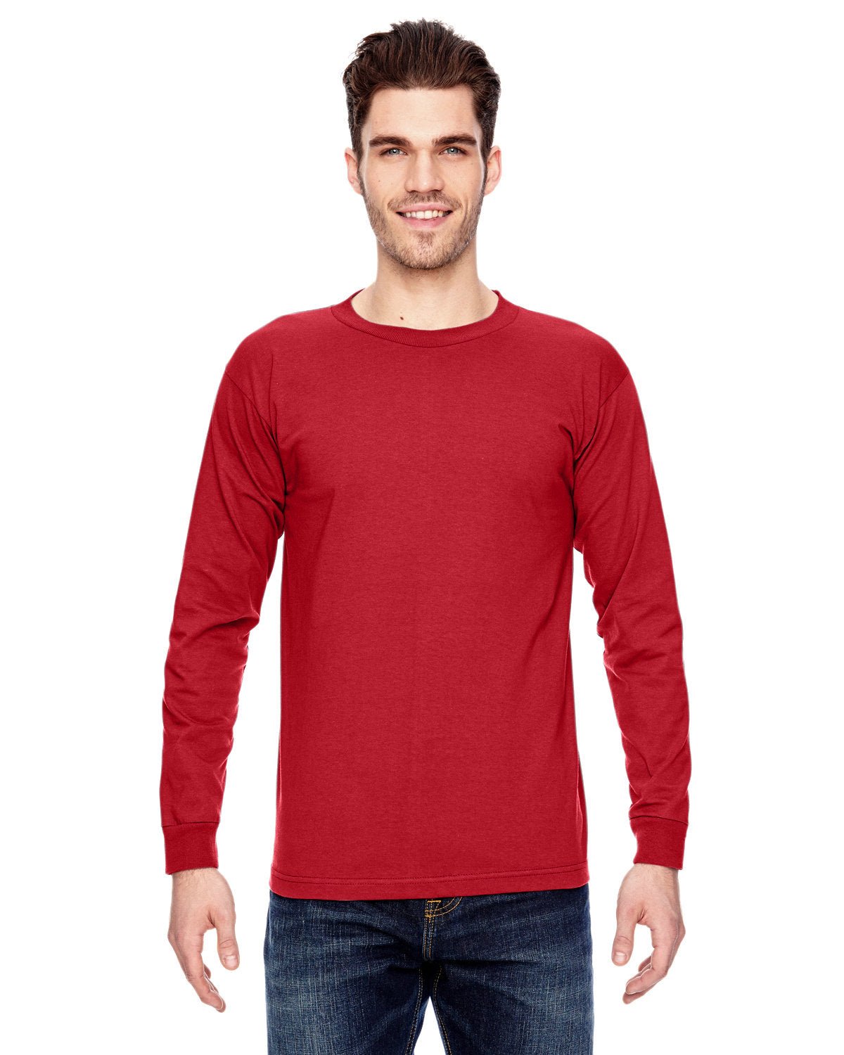 Bayside BA6100 Adult 6.1 oz., 100% Cotton Long Sleeve T-Shirt