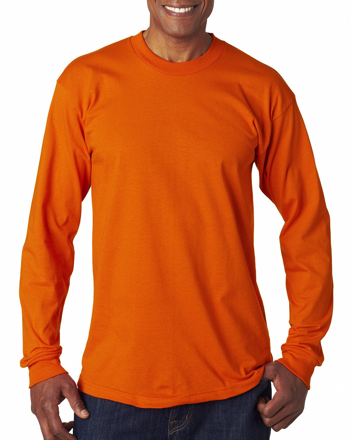 Bayside BA6100 Adult 6.1 oz., 100% Cotton Long Sleeve T-Shirt
