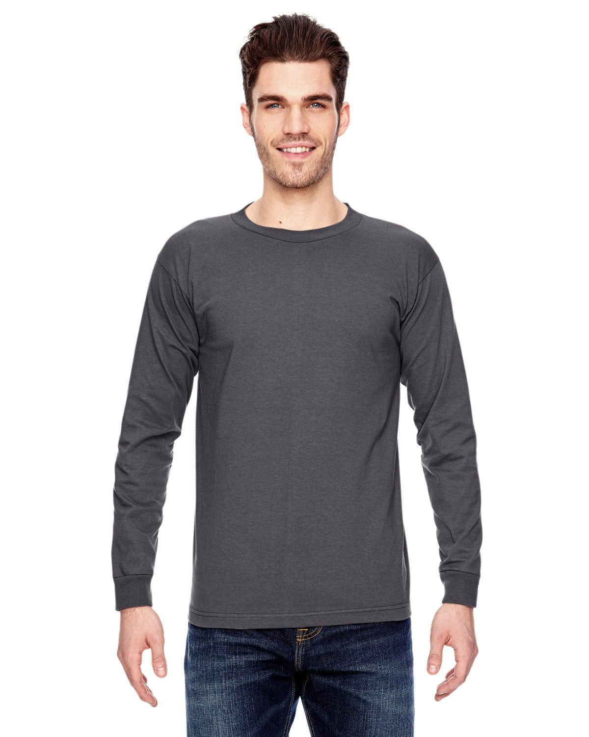 Bayside BA6100 Adult 6.1 oz., 100% Cotton Long Sleeve T-Shirt