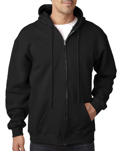 Bayside BA900 Adult Full-Zip Hooded Sweatshirt - Custom Decorated