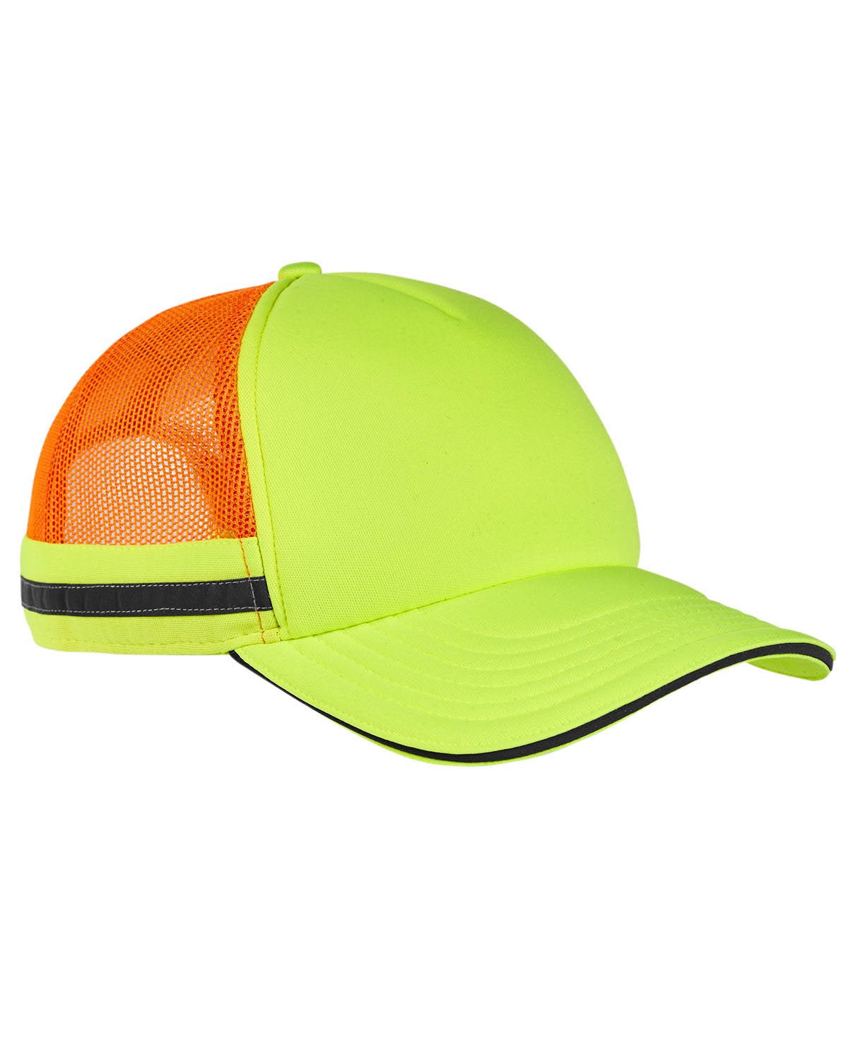 Big Accessories BA661 Safety Trucker Hat - Custom Decorated