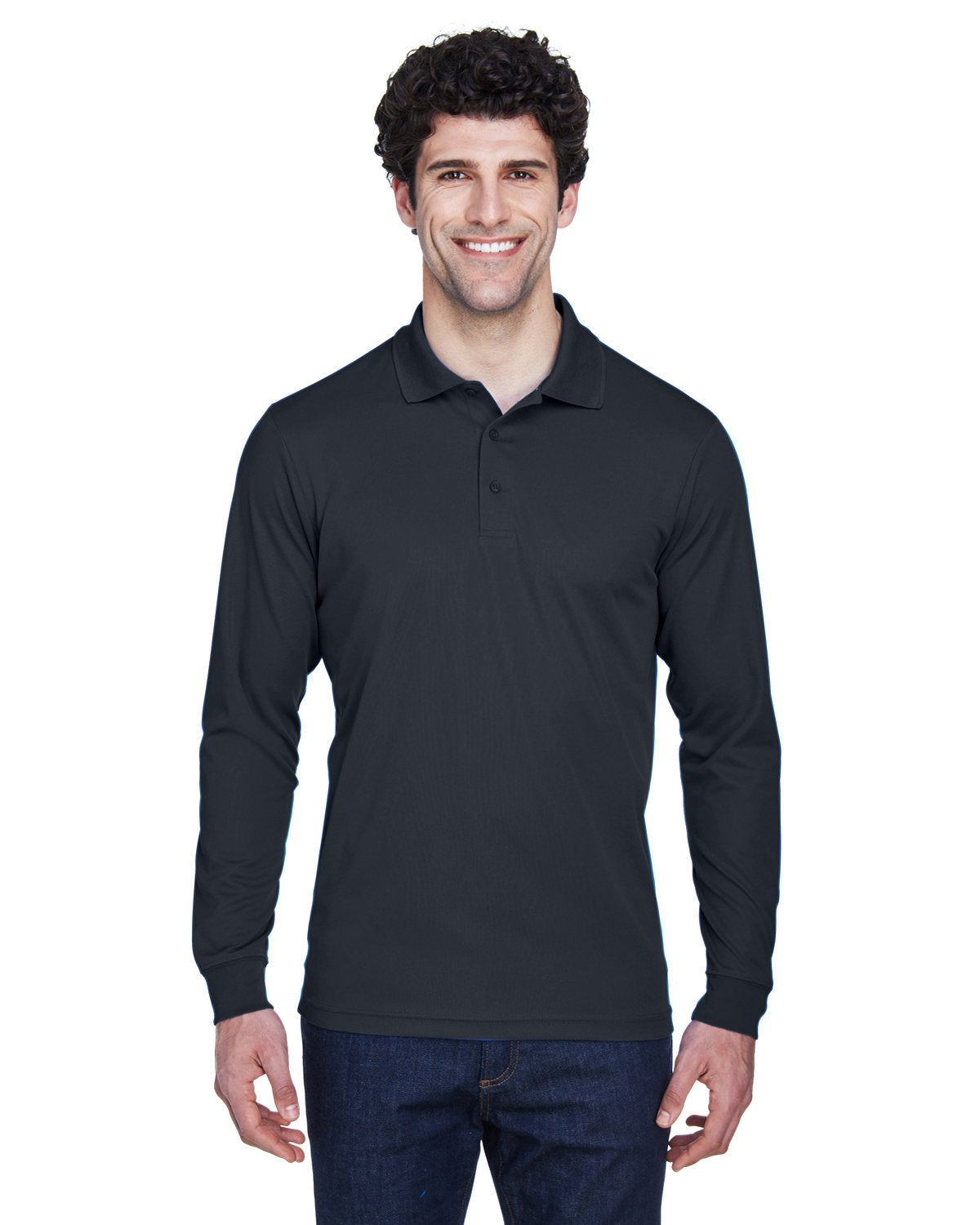 Core 365 88192T Men's Tall Pinnacle Performance Long-Sleeve Pique Polo