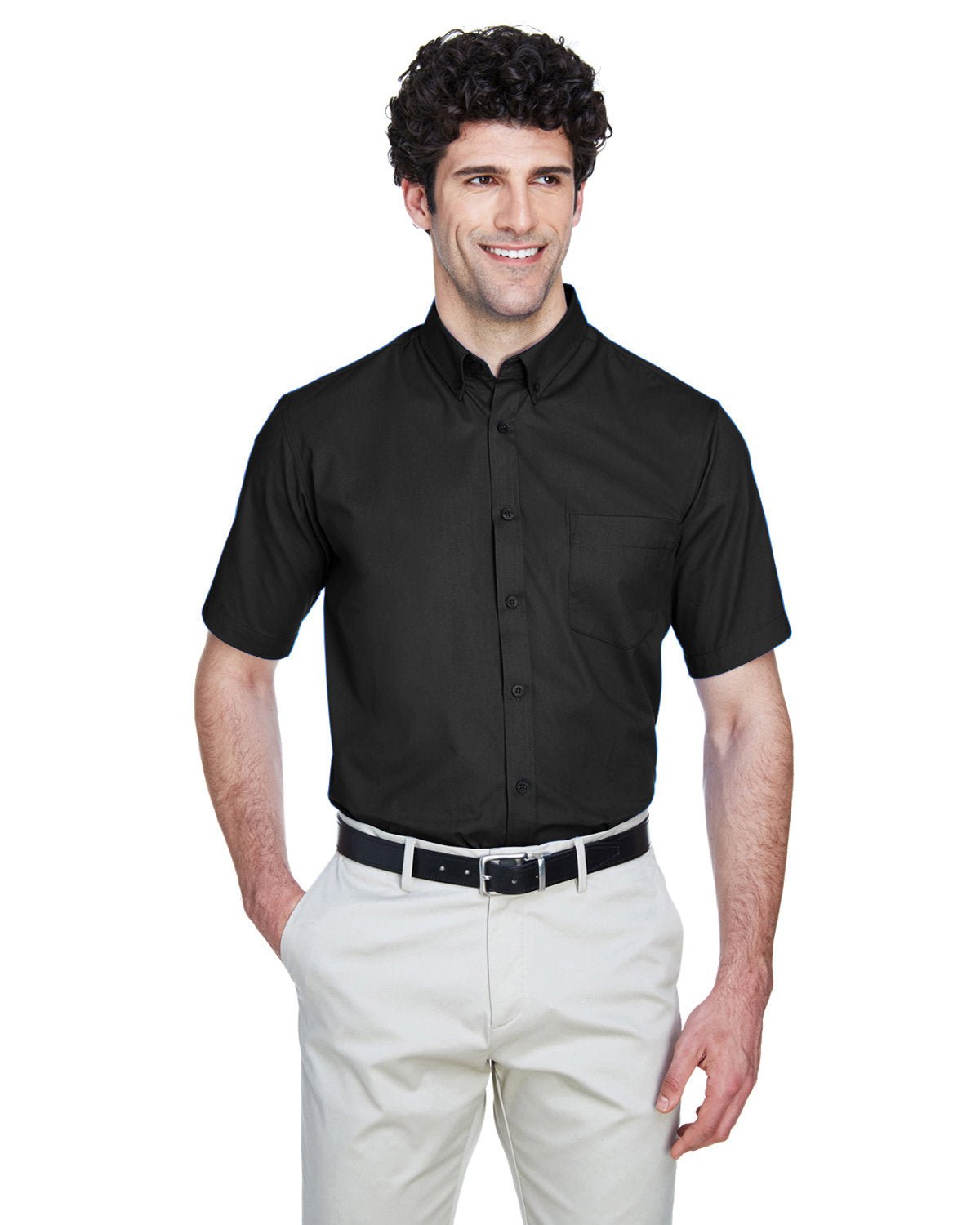 Core 365 88194 Men's Optimum Short-Sleeve Twill Shirt - Custom Decorated