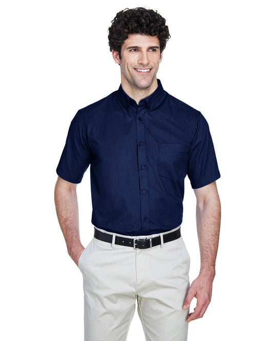 Core 365 88194T Men's Tall Optimum Short-Sleeve Twill Shirt - Custom Decorated