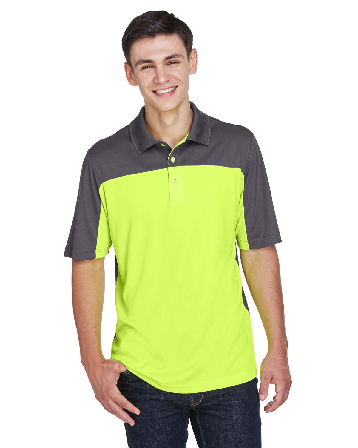 Core 365 CE101 Men's Balance Colorblock Performance Pique Polo