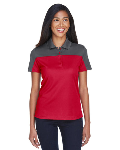 Core 365 CE101W Ladies' Balance Colorblock Performance Pique Polo