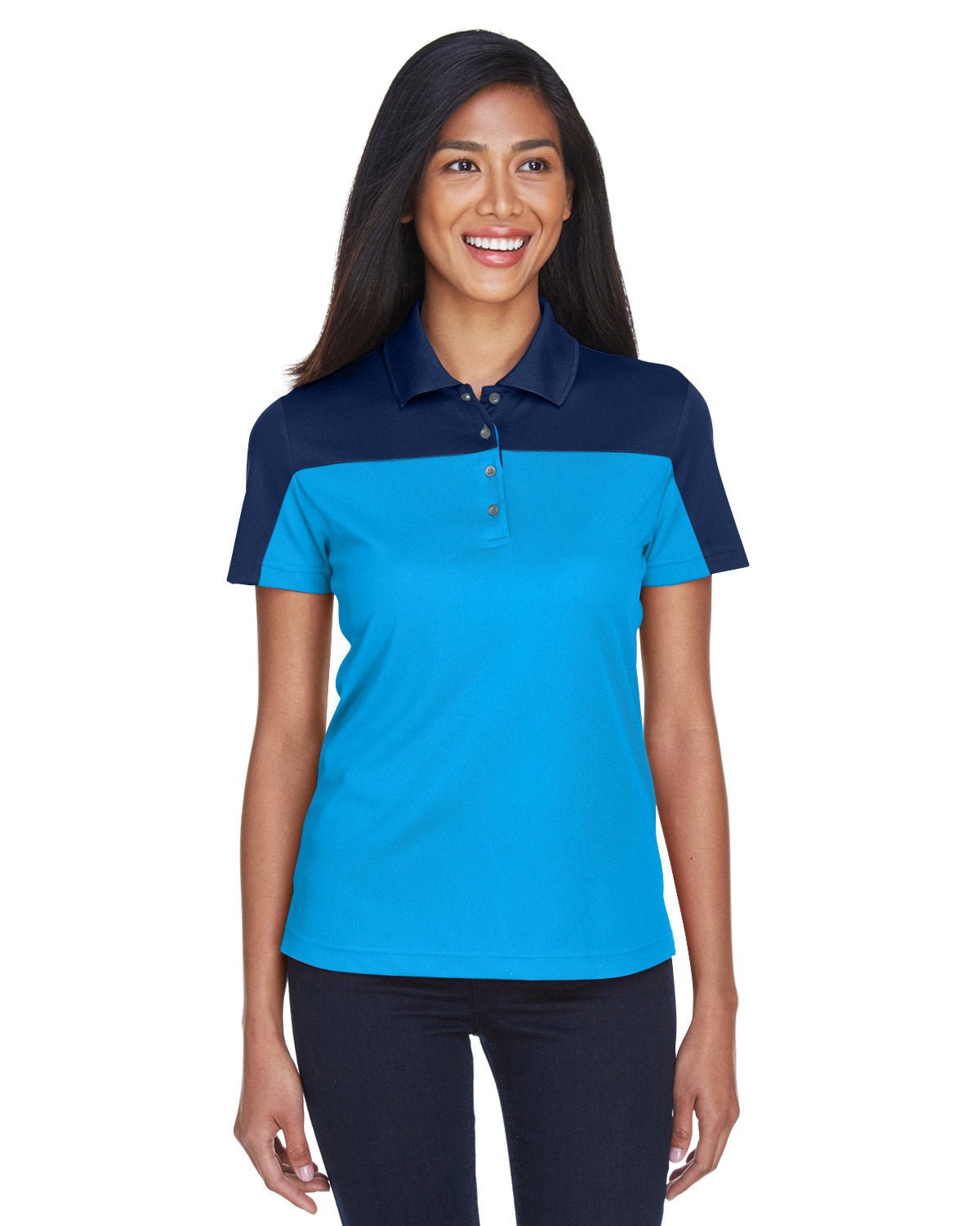 Core 365 CE101W Ladies' Balance Colorblock Performance Pique Polo